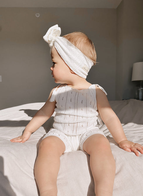 luna-luca-pointelle-romper-white Luna and Luca Newborn Baby Clothes